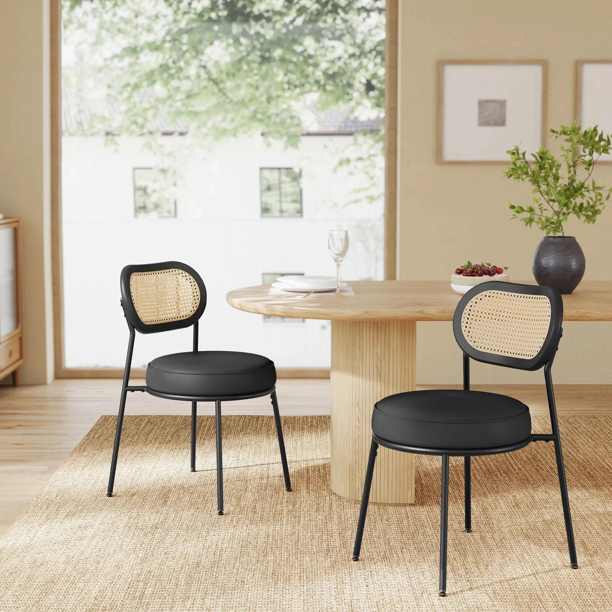 Lot de chaises en rotin et métal ElleVitals