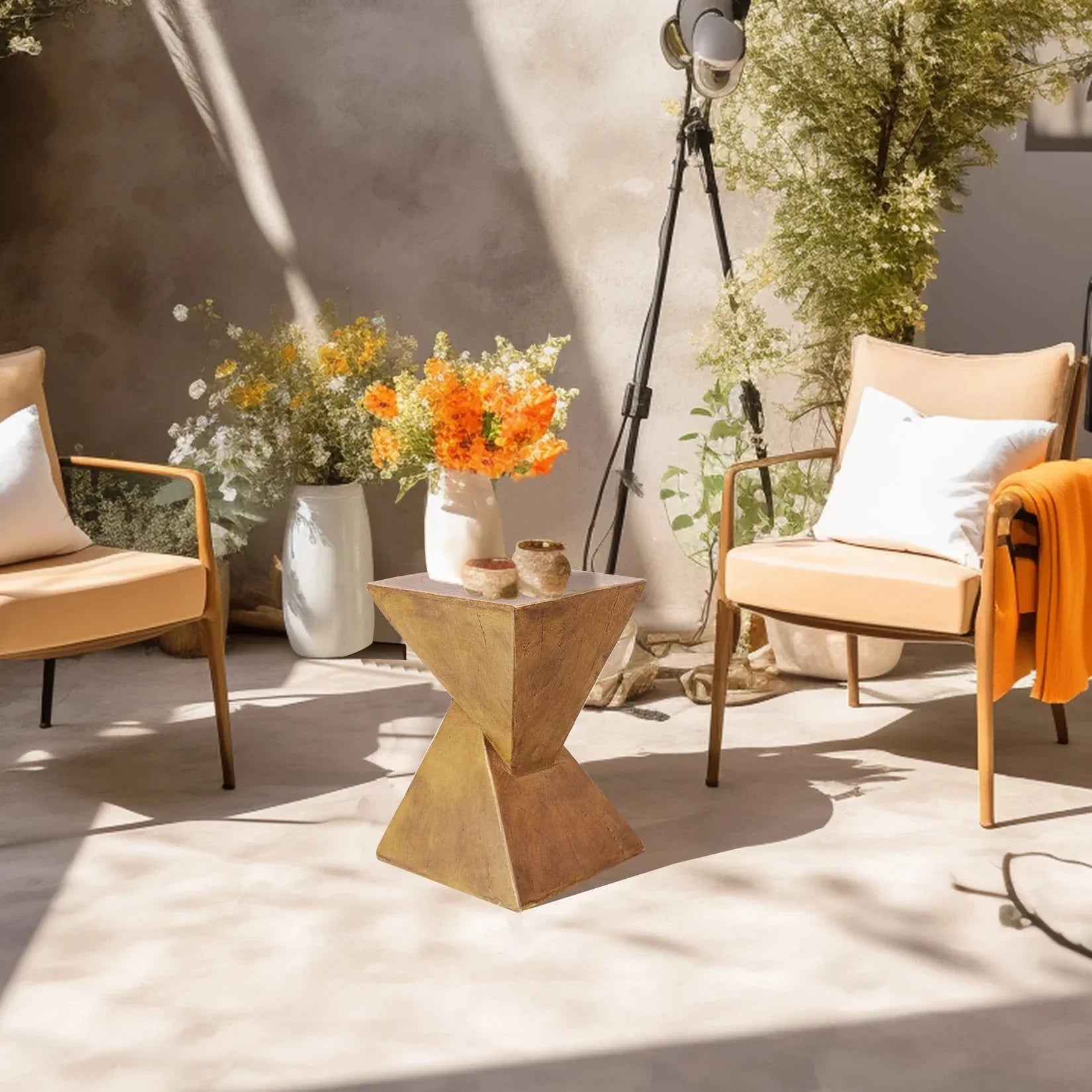 Table monolithique béton minéral design ElleVitals