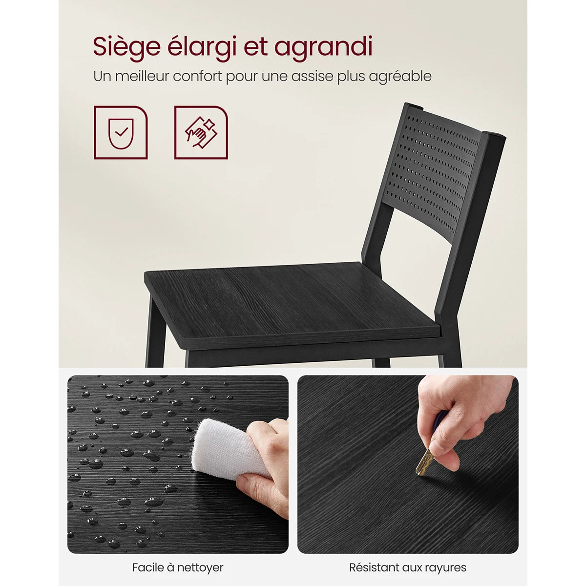 Tabourets hauts industriels avec assise confortable