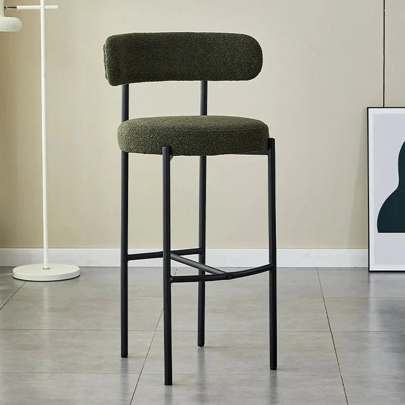 Chaise haute élégante en tissu bouclette ElleVitals