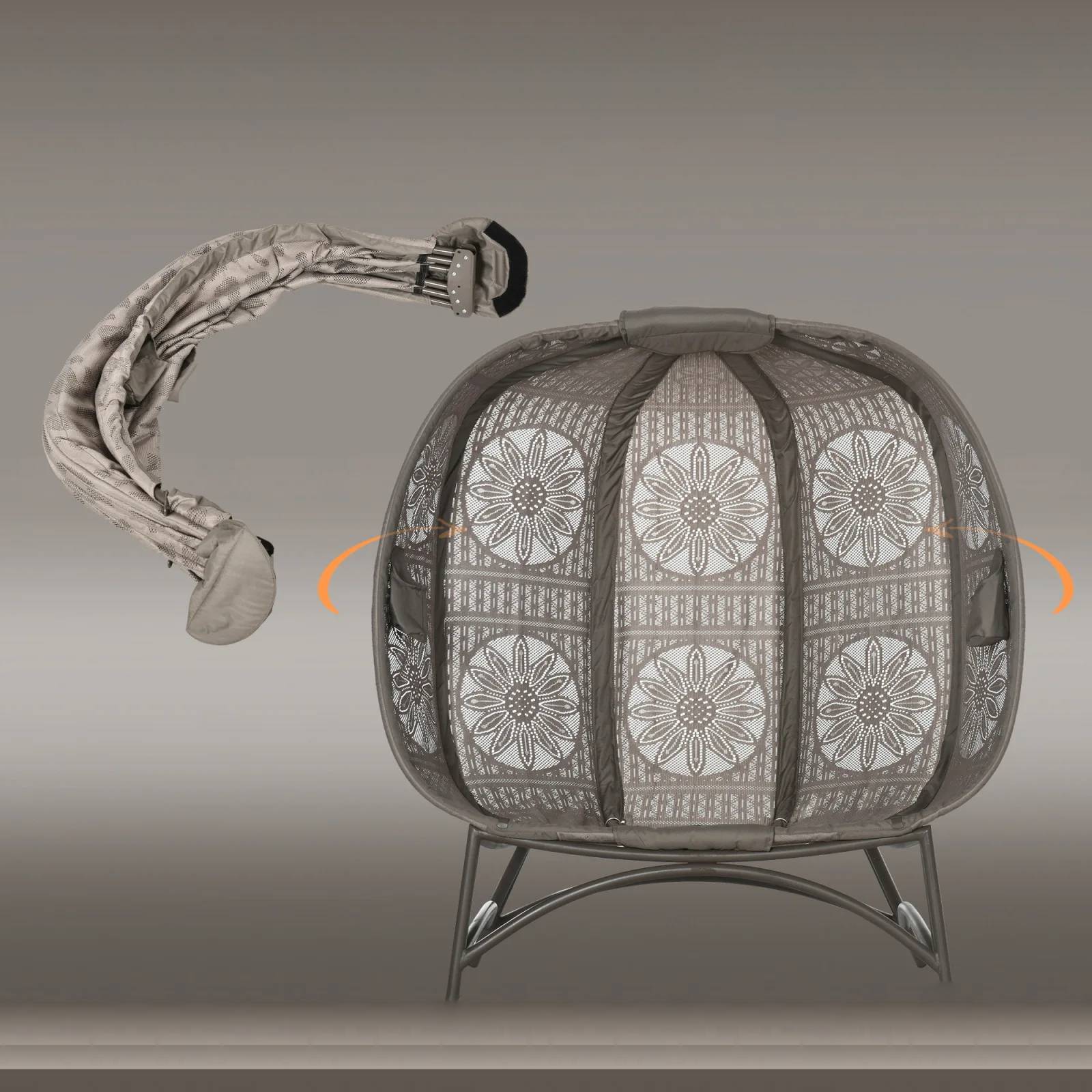 Fauteuil de jardin 2 places avec coussin pliable