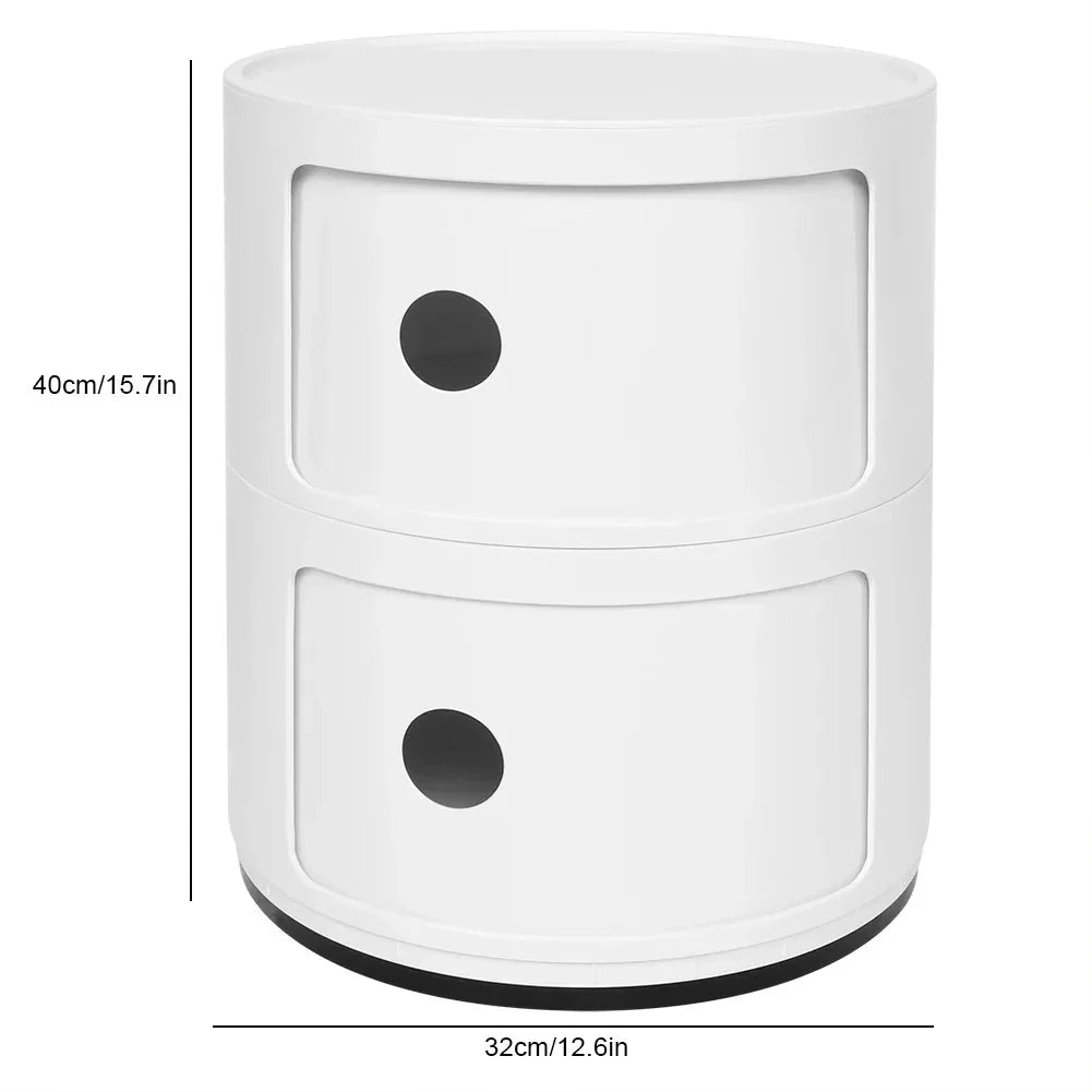 Table de chevet ronde modulable avec rangements ElleVitals