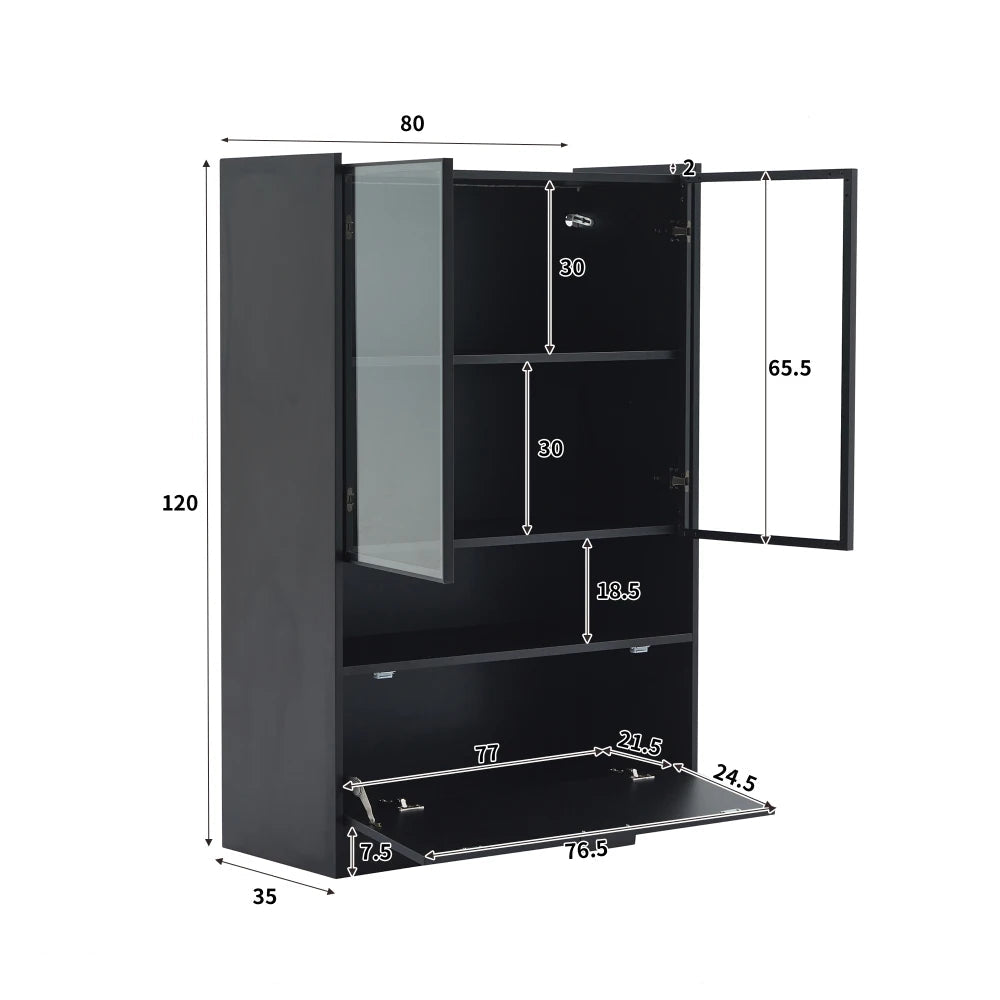 Vitrine moderne avec LED
