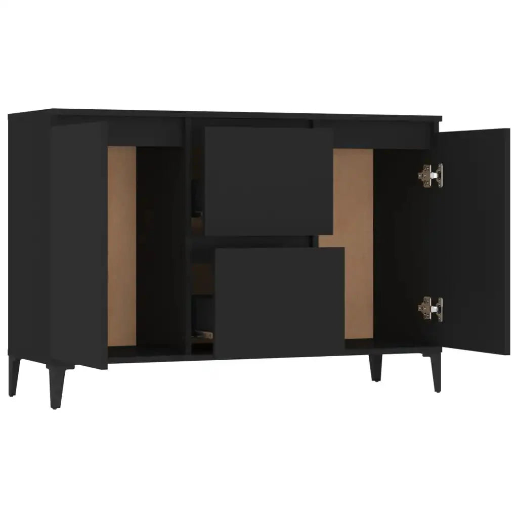 Buffet noir design avec rangements ELLE VITALS