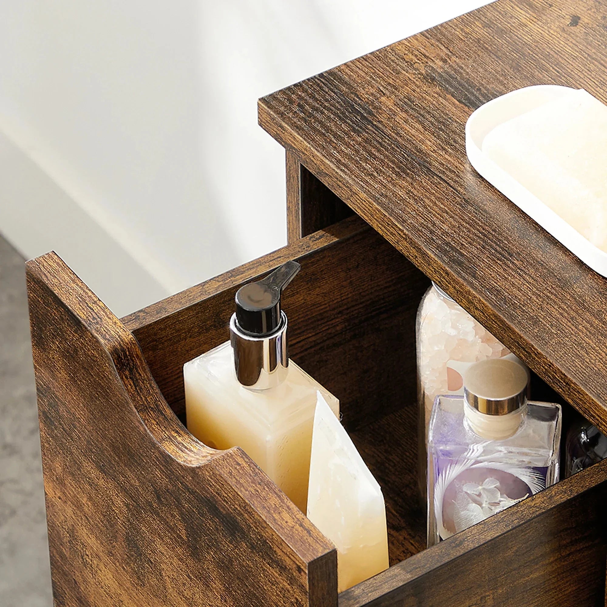 Meuble de salle de bain avec tiroirs et étagères ElleVitals