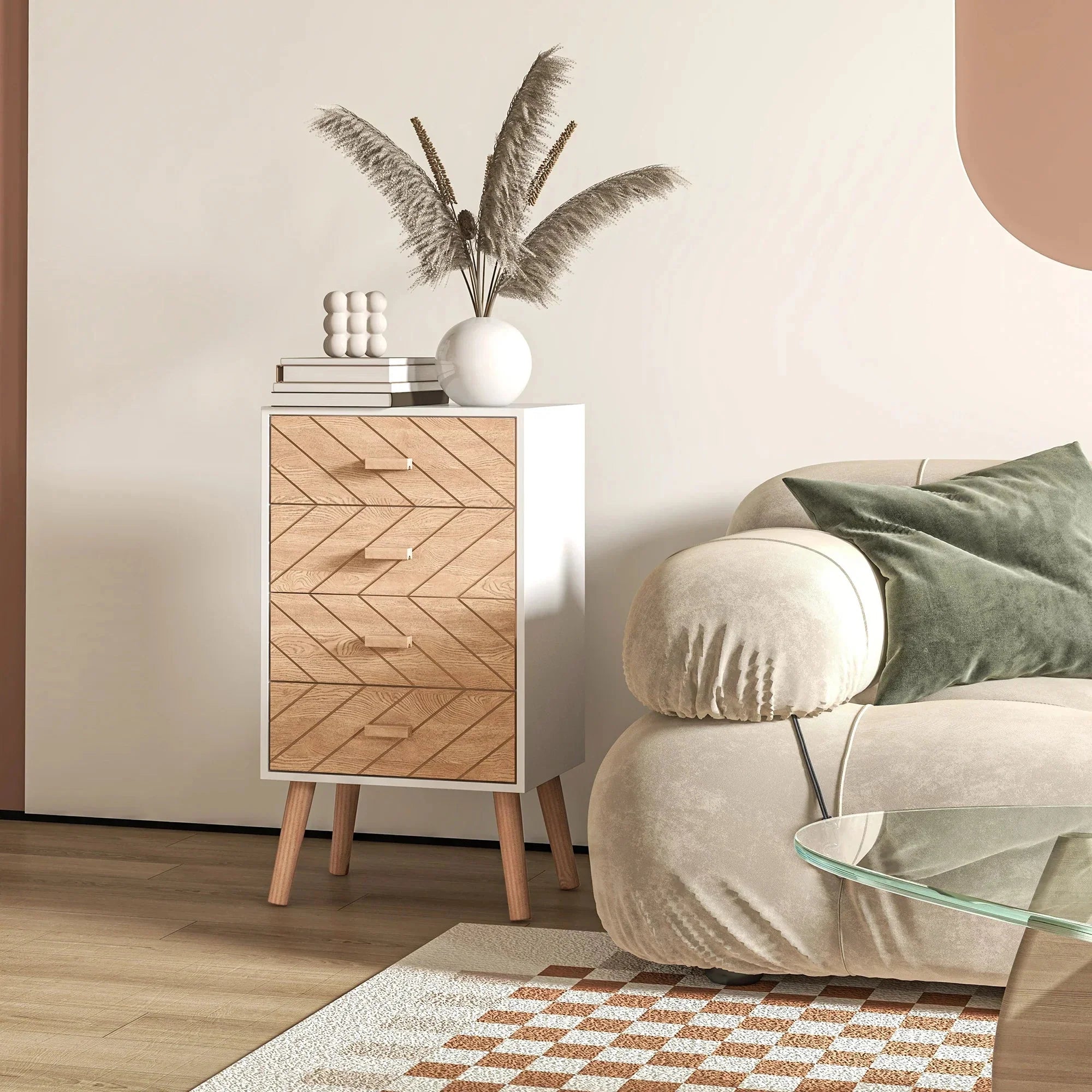 Table de chevet bohème en bois ElleVitals