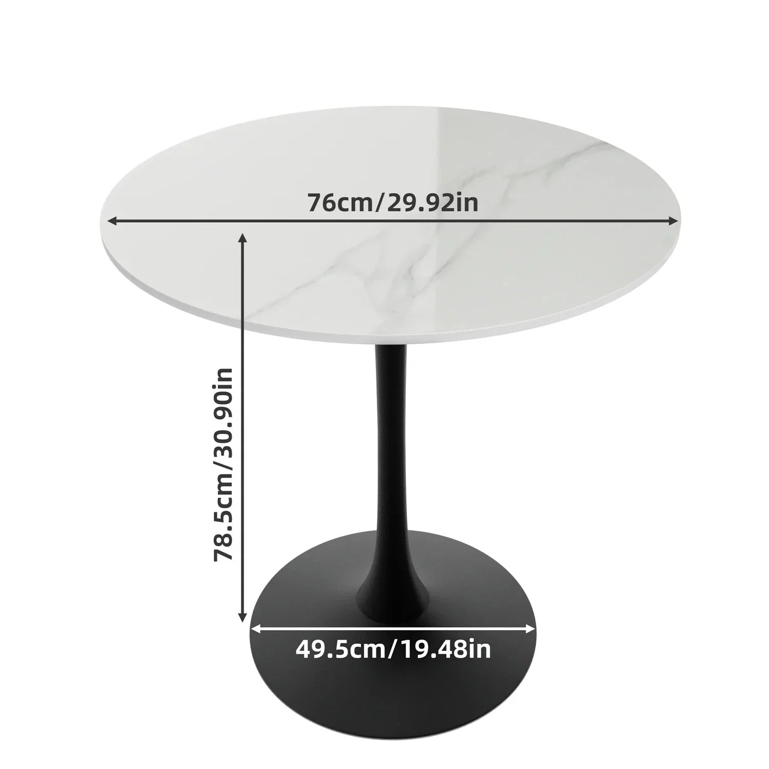 Table ronde en pierre frittée ElleVitals