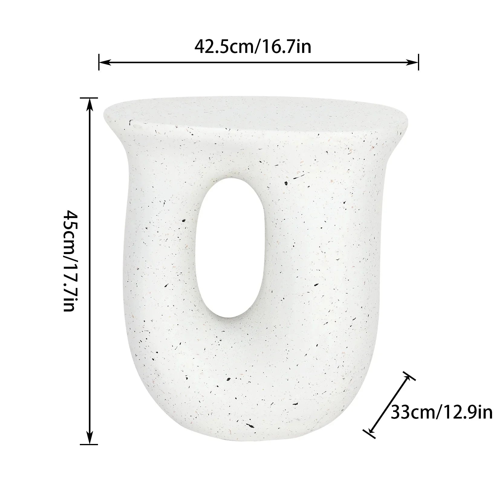 Table U en béton minéral design ElleVitals