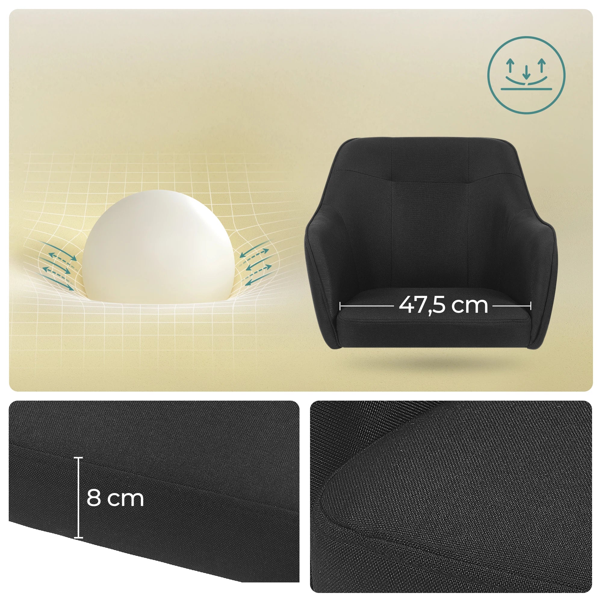 Fauteuil de bureau ergonomique à roulettes