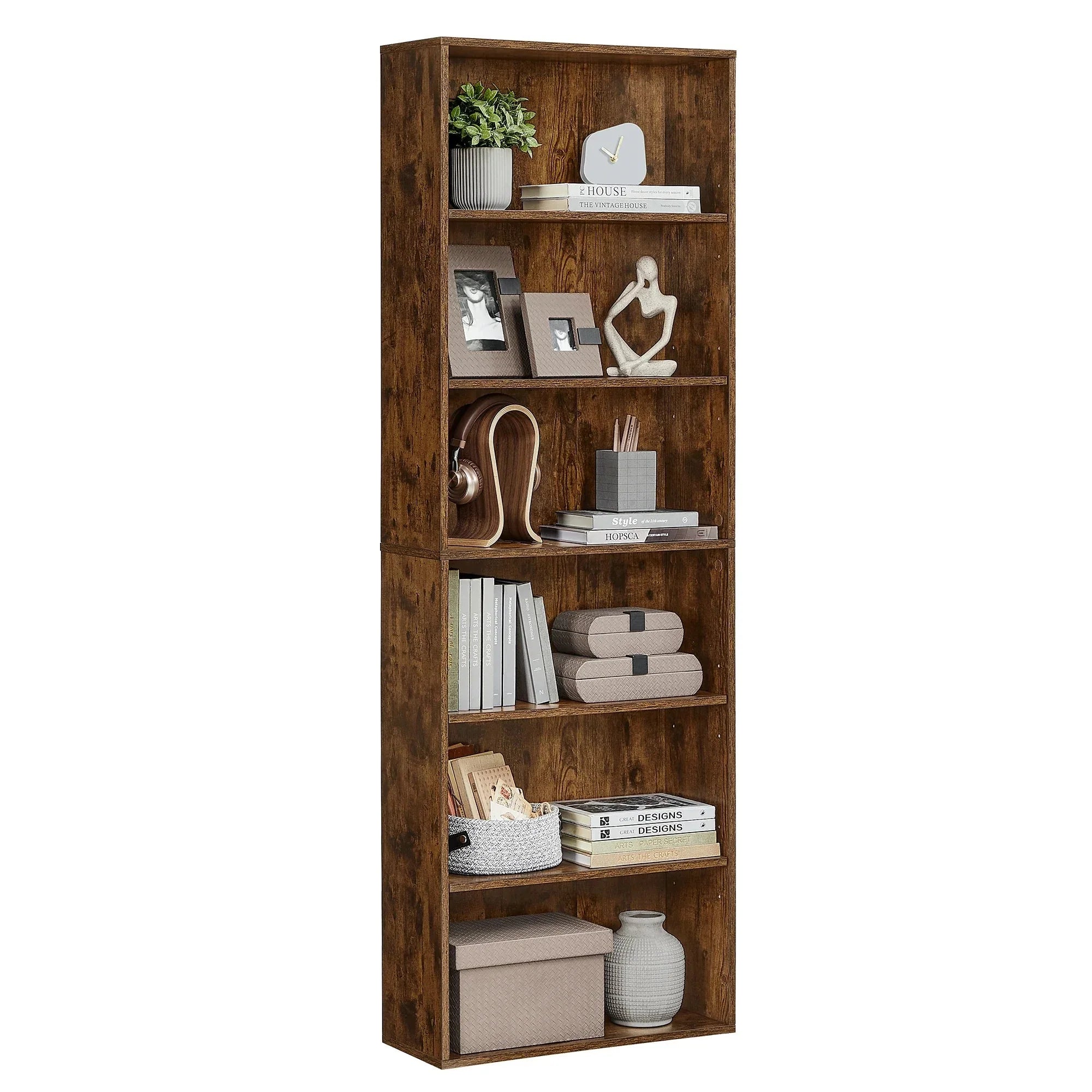 Bibliothèque en bois avec étagères réglables ElleVitals