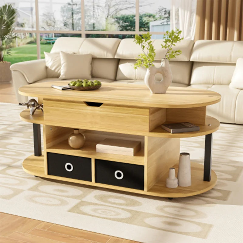 Table basse relevable bois