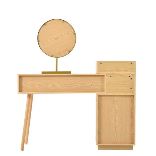 Coiffeuse Prismia avec miroir LED et rangements ElleVitals