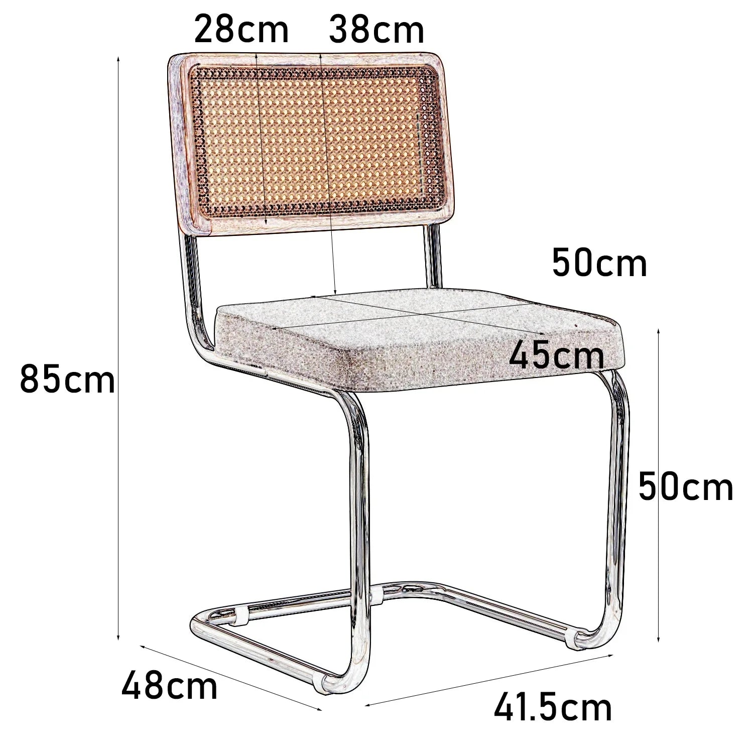 Chaises en rotin et velours ElleVitals