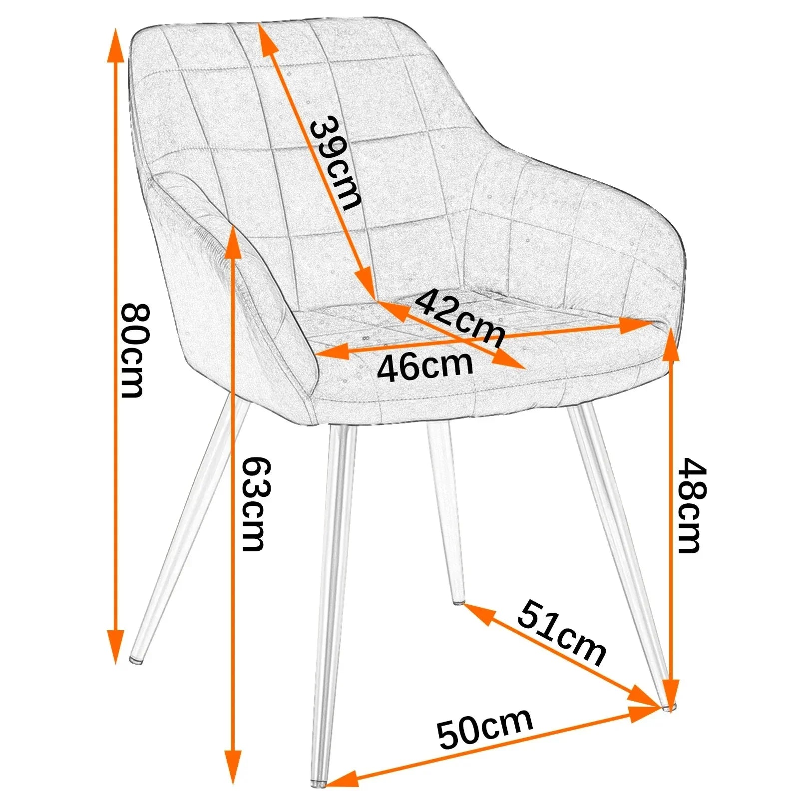 Chaise Elira en velours ElleVitals