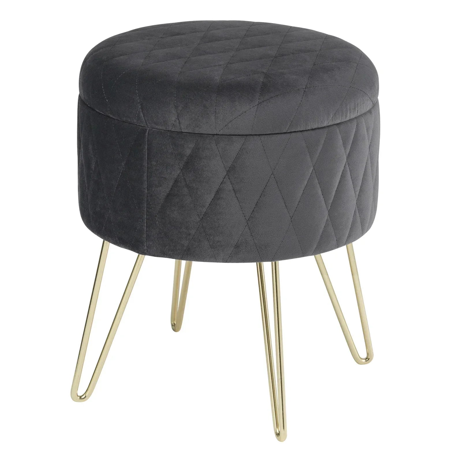 Tabouret Cléora en velours ElleVitals