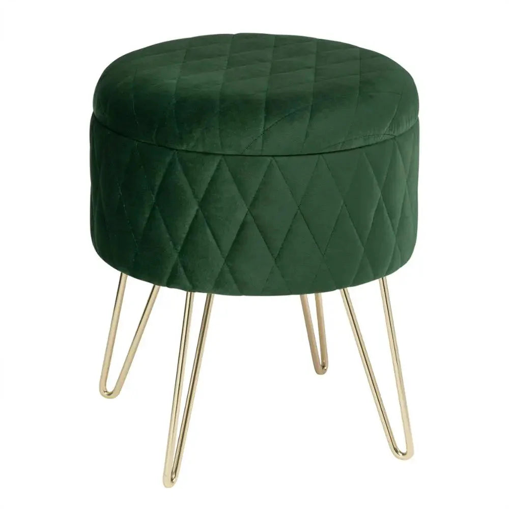 Tabouret Cléora en velours ElleVitals