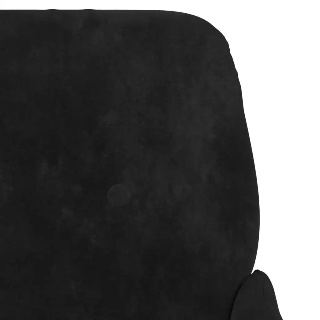 Fauteuil velours noir pieds métal