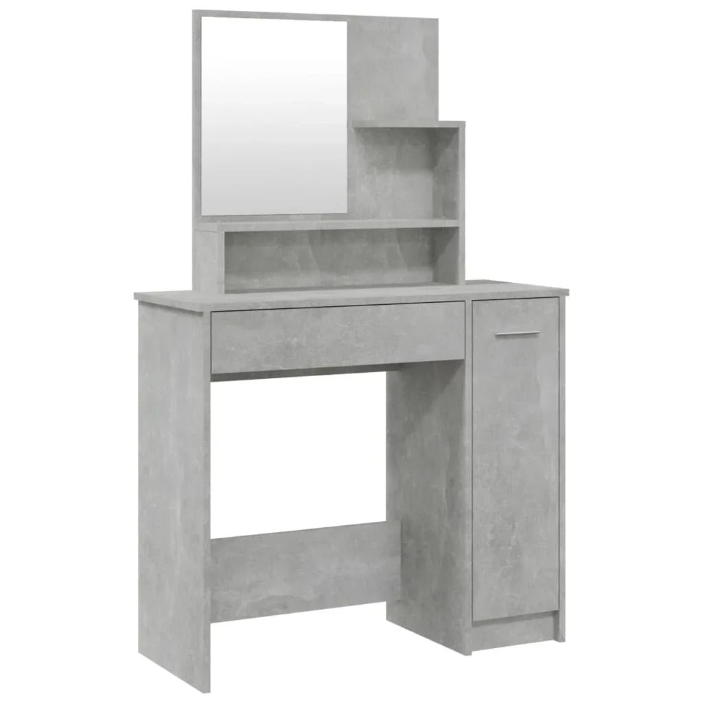Coiffeuse Béton Gris avec Miroir