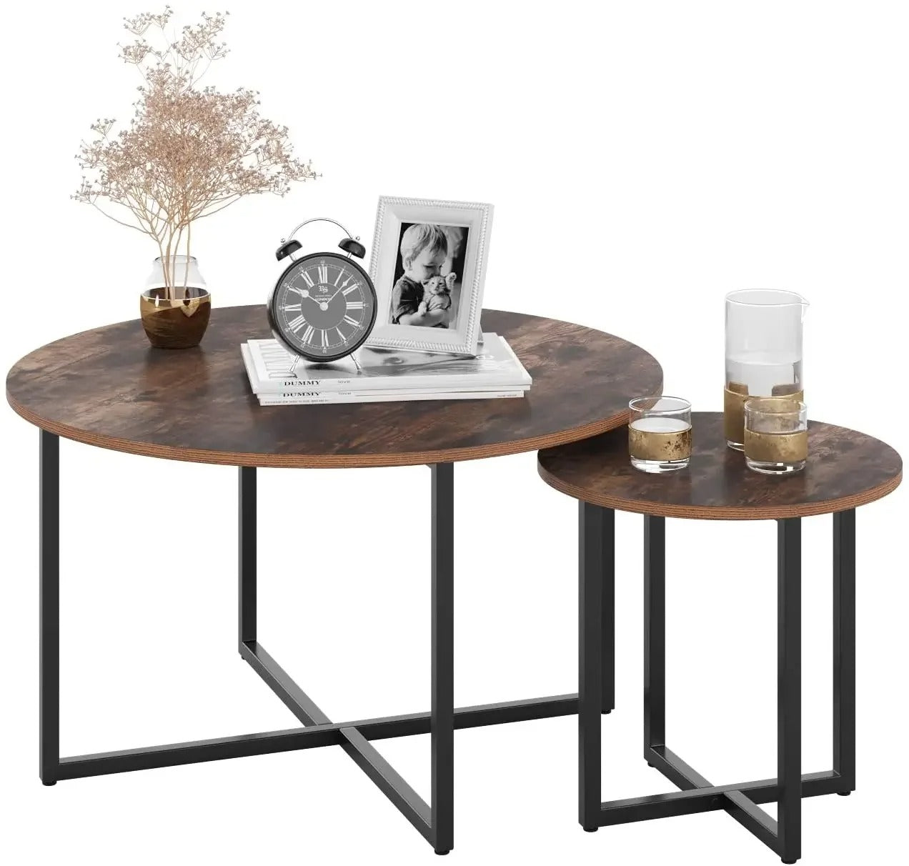 Tables Basses Bois Vintage Métal