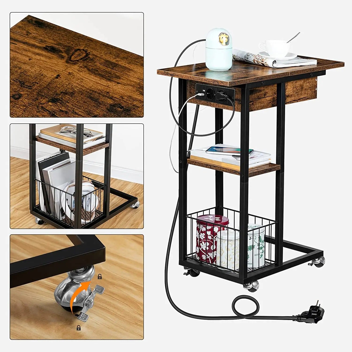 Table d’appoint multifonction avec prises