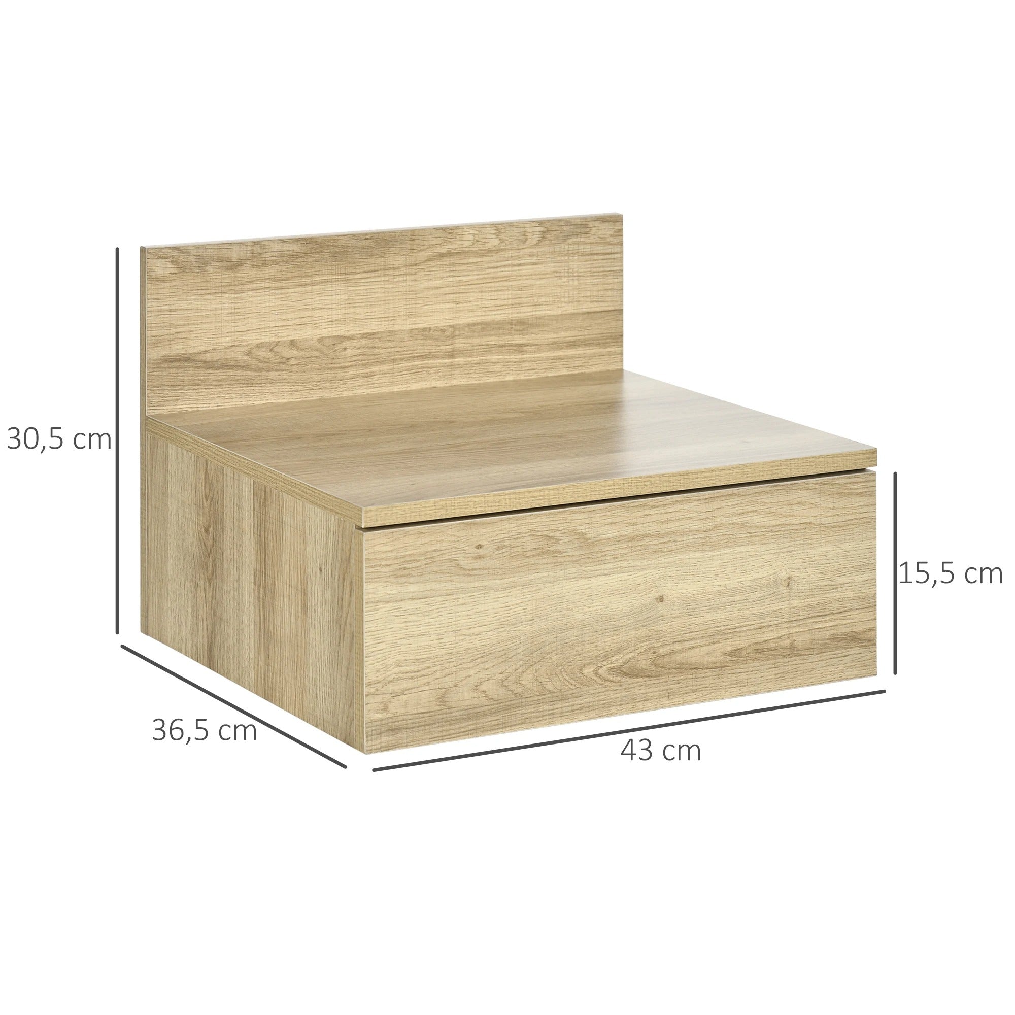 Duo de tables flottantes bois clair