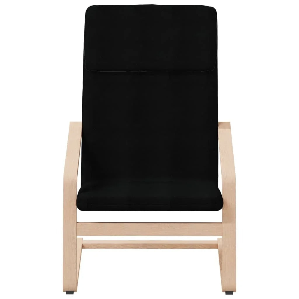 Fauteuil relax nordique tissu noir