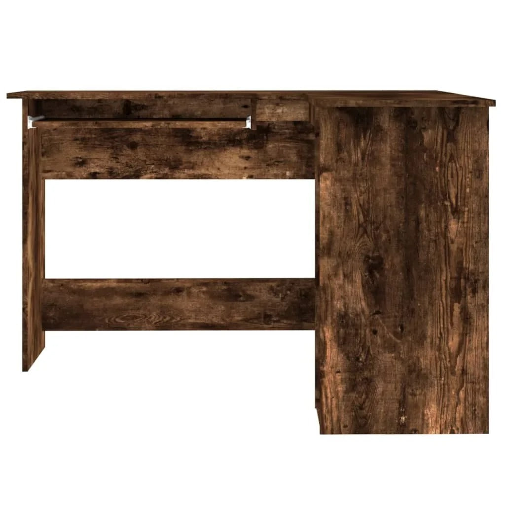Bureau d’angle bois fumé moderne