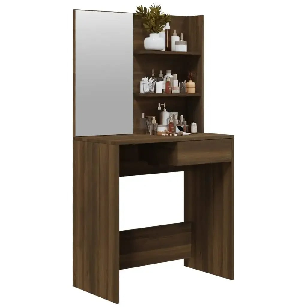Coiffeuse Chêne Moderne avec Miroir
