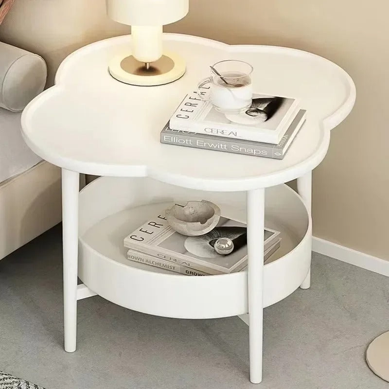 Table d’appoint ronde à motif nuage