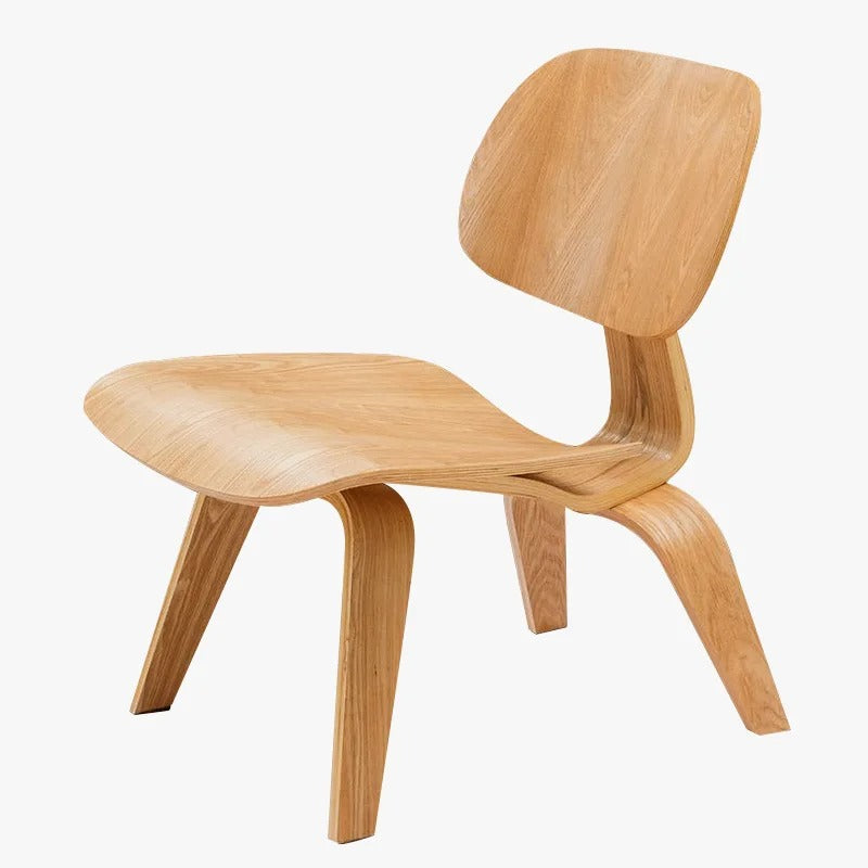 Chaise basse design en bois courbé