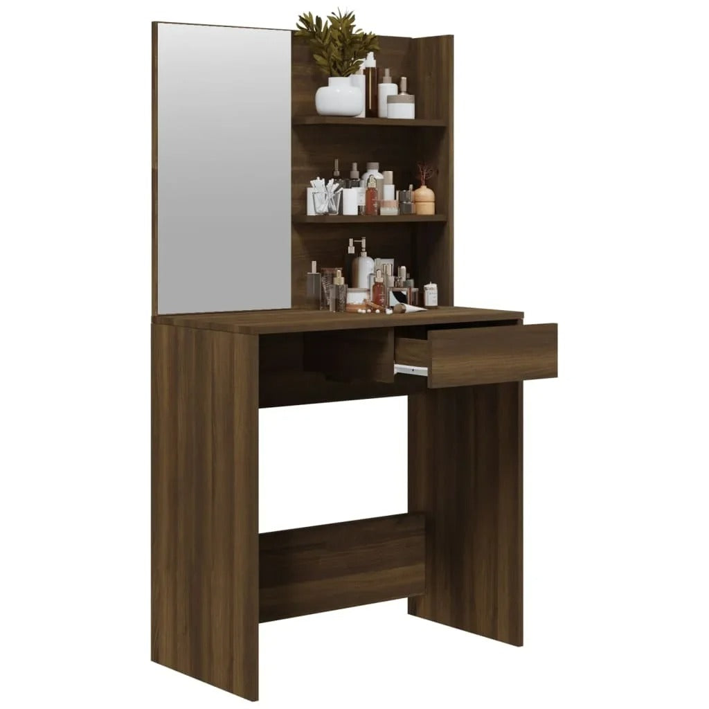 Coiffeuse Chêne Moderne avec Miroir