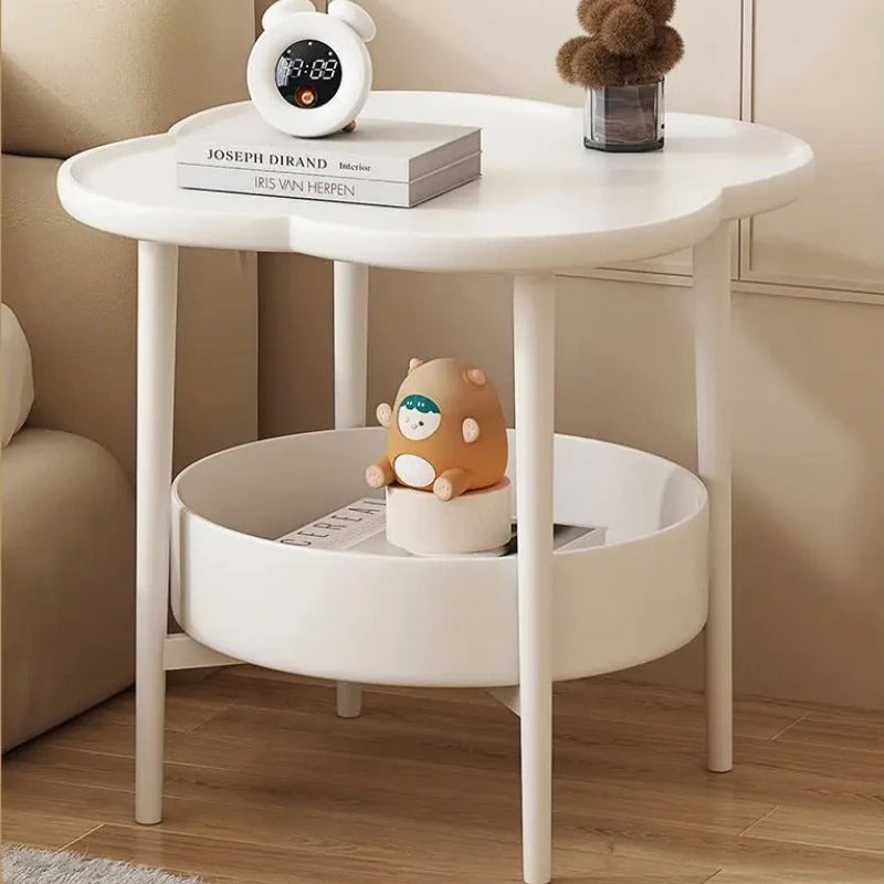 Table d’appoint ronde à motif nuage