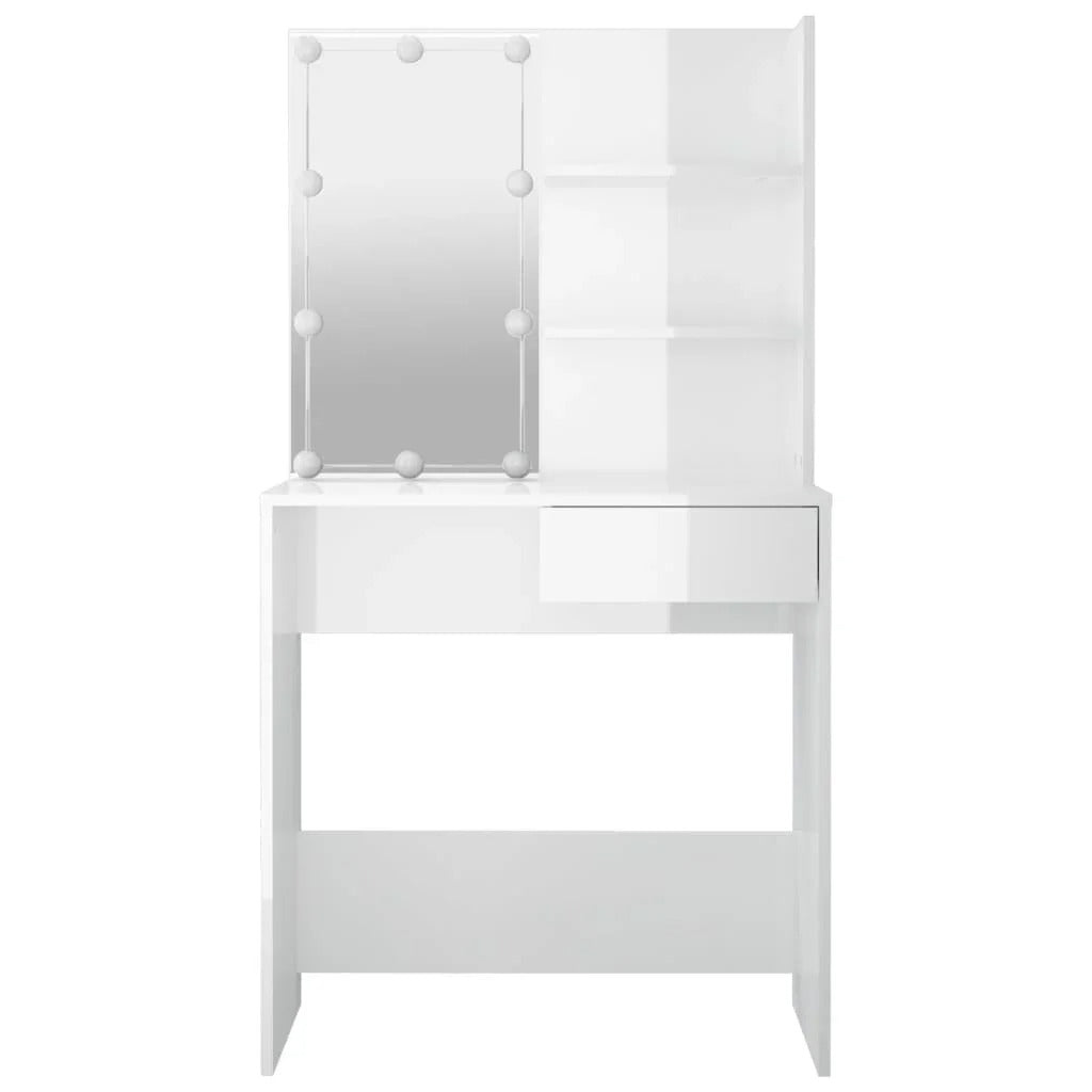 Coiffeuse design blanche éclairée