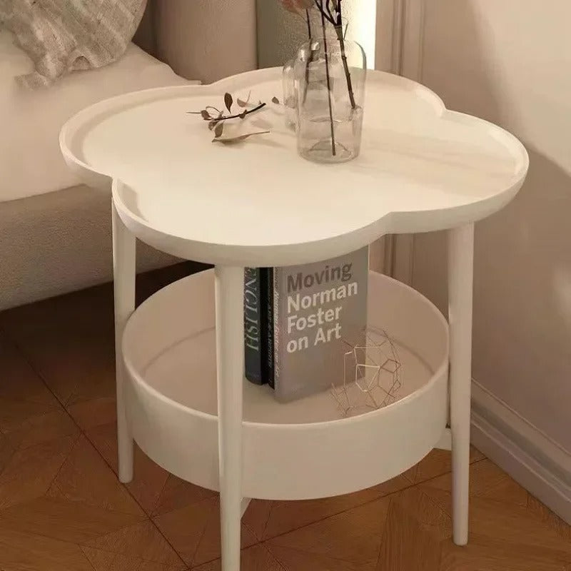 Table d’appoint ronde à motif nuage