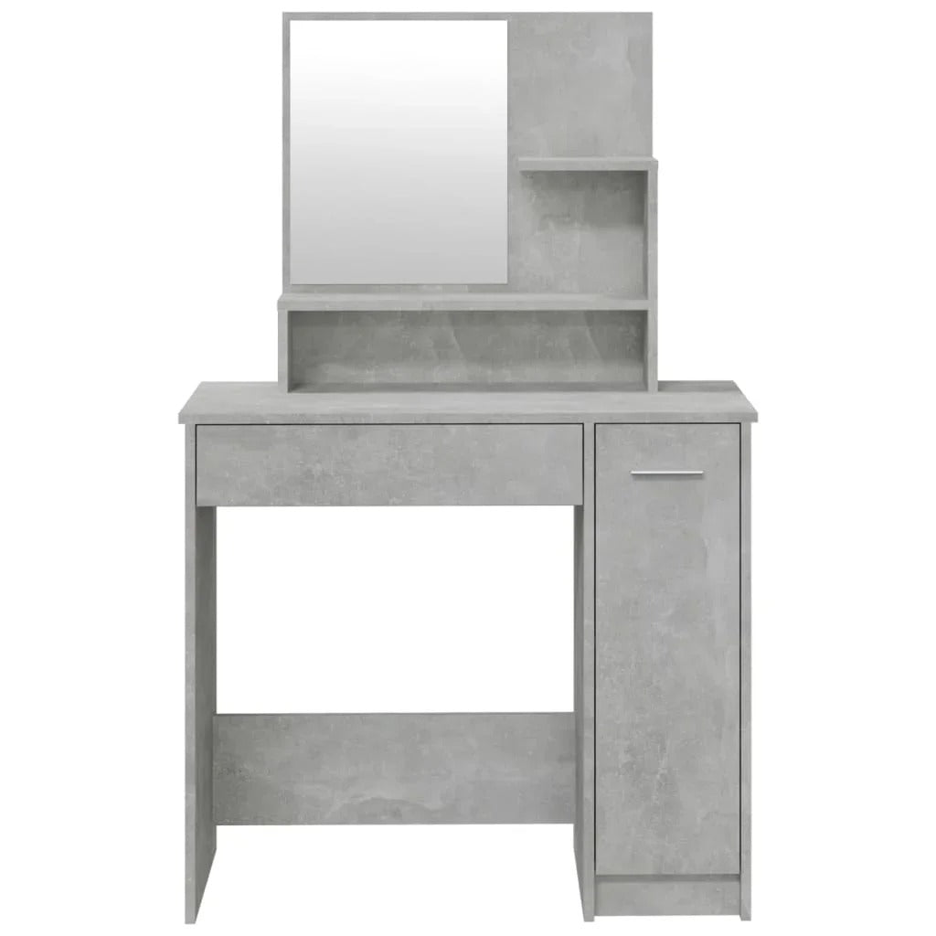 Coiffeuse Béton Gris avec Miroir