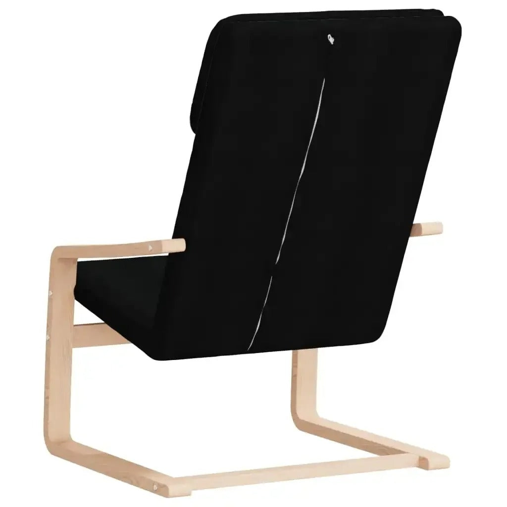 Fauteuil relax nordique tissu noir