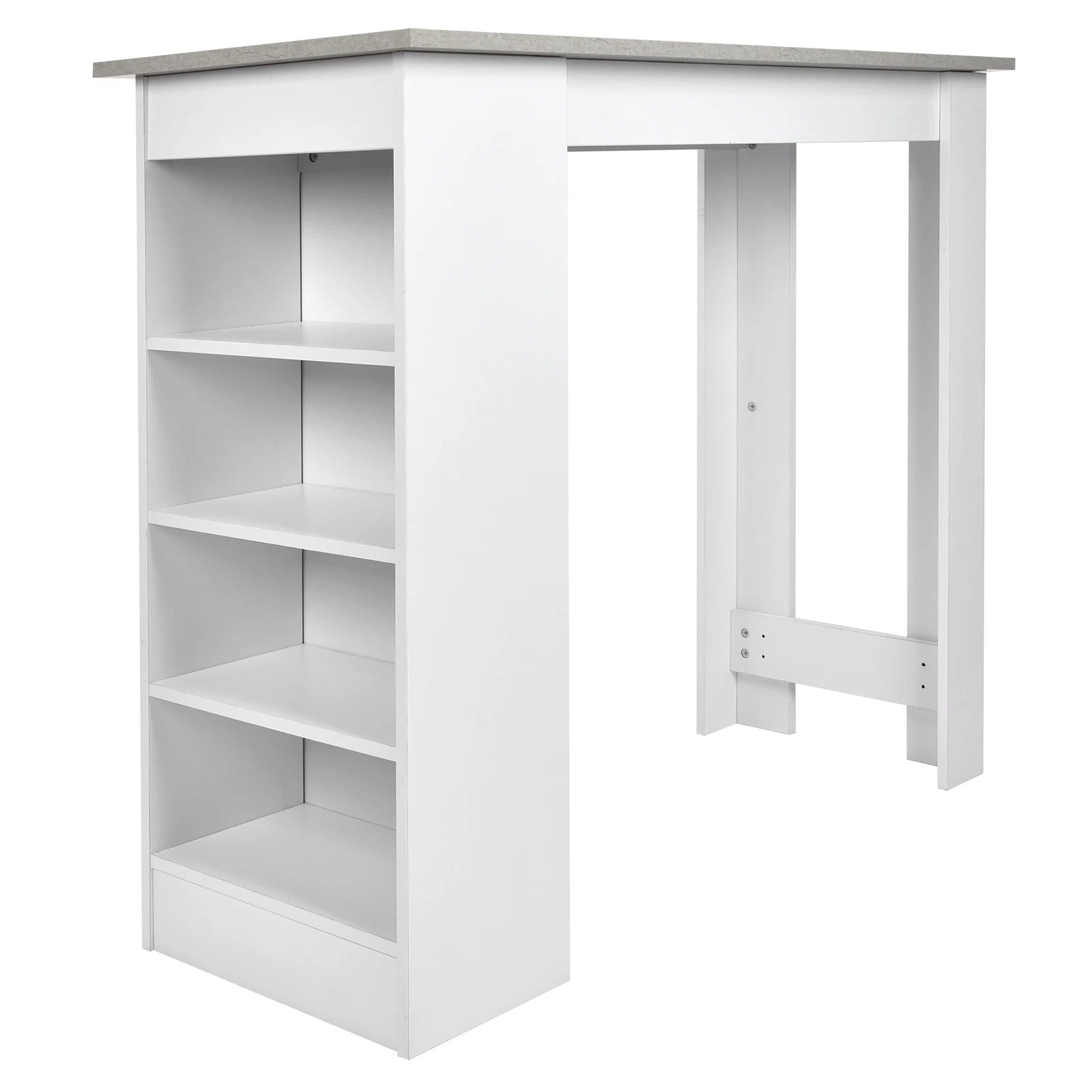 Table bar compacte avec étagères