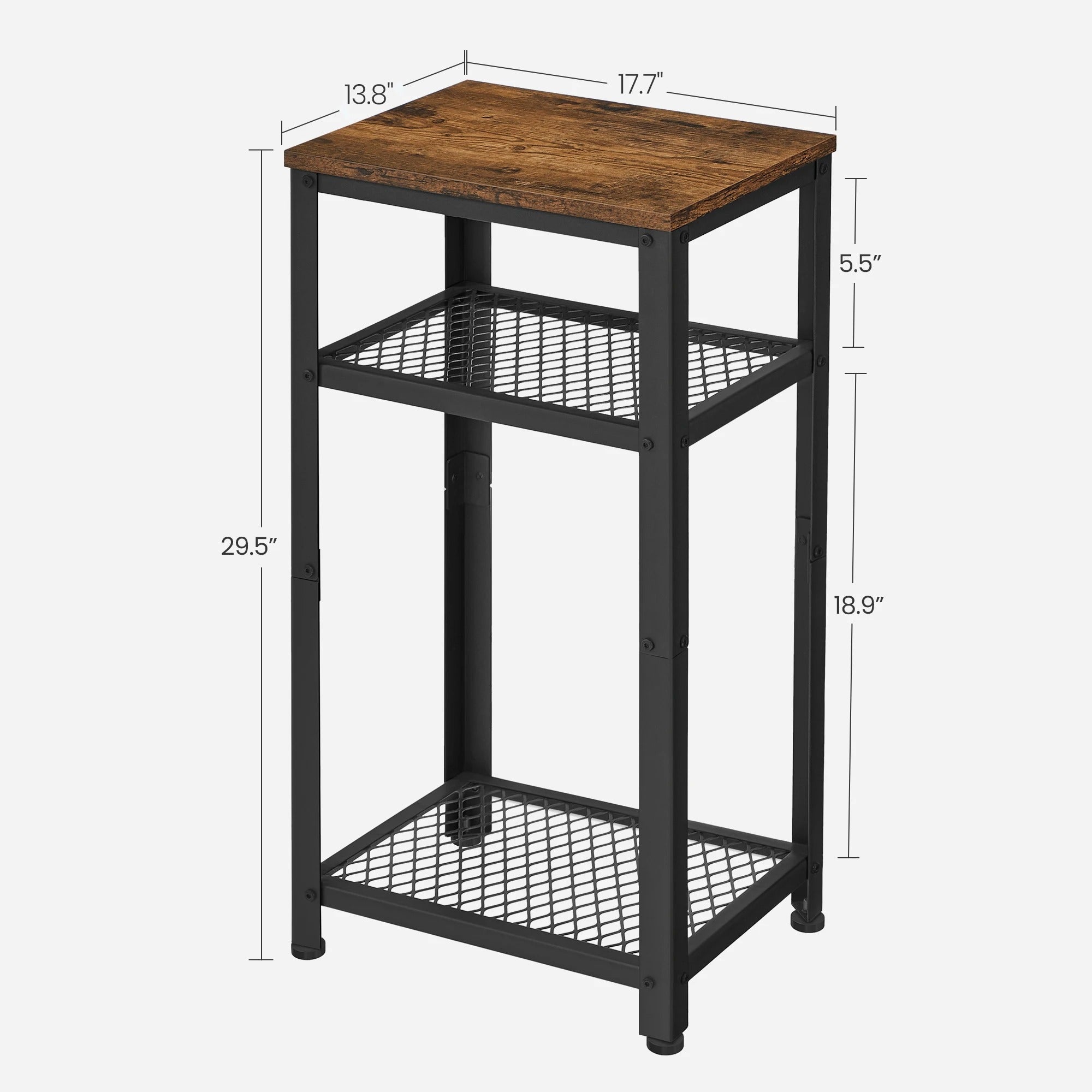 Table d’appoint bois métal 3 niveaux