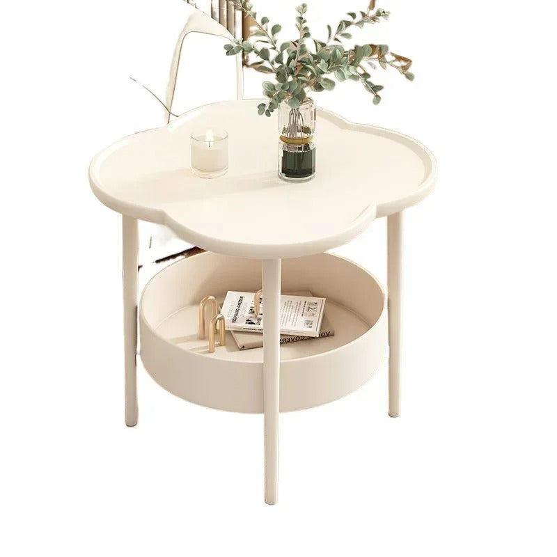 Table d’appoint ronde à motif nuage