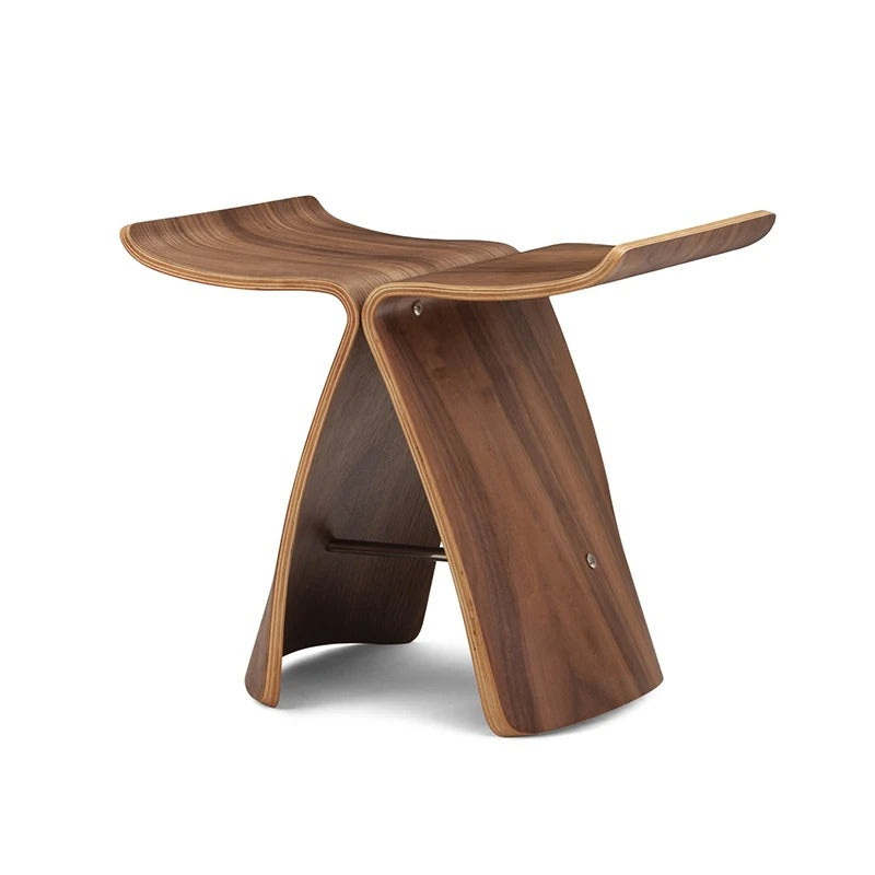 Tabouret design courbé en bois