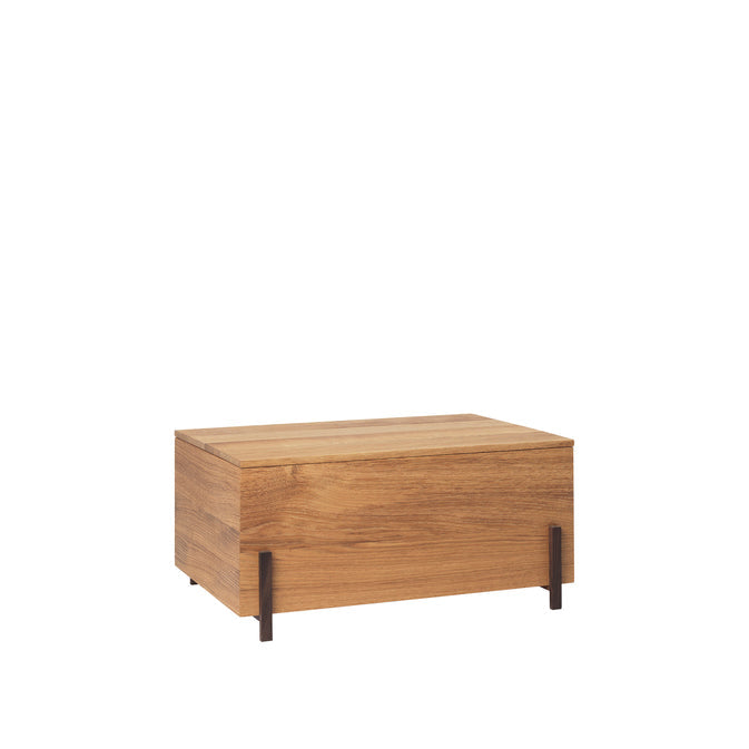 Boîte de rangement Stack en chêne et noyer