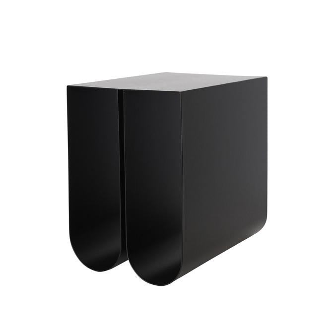 Table d’appoint Curved en acier noir