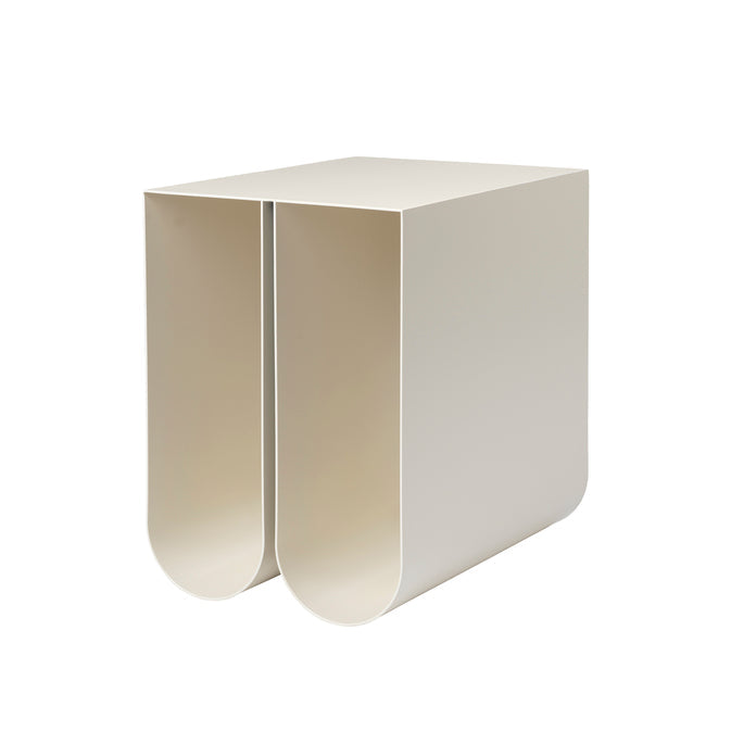 Table d’appoint Curved en acier beige