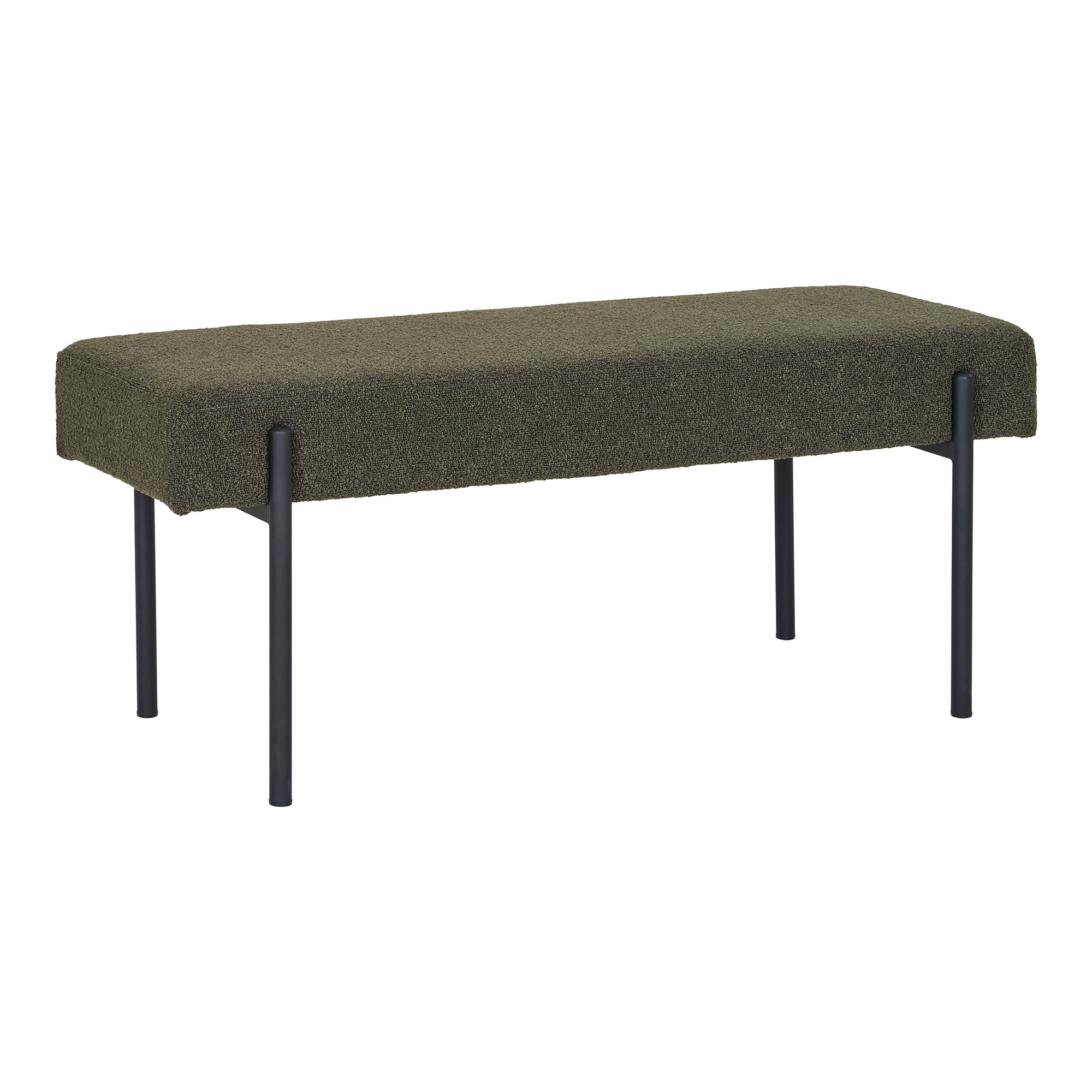 Banc Swindon bouclé vert foncé