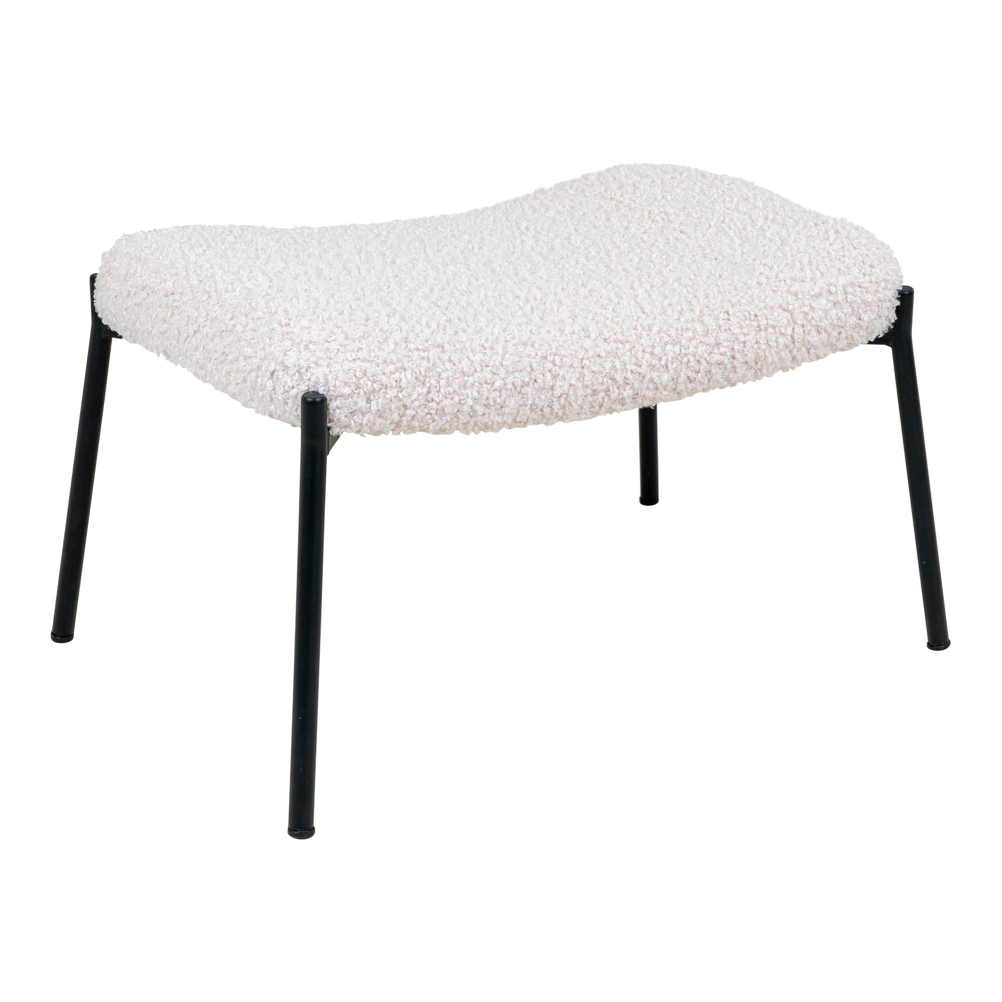 Repose-Pieds Glasgow Blanc Teddy