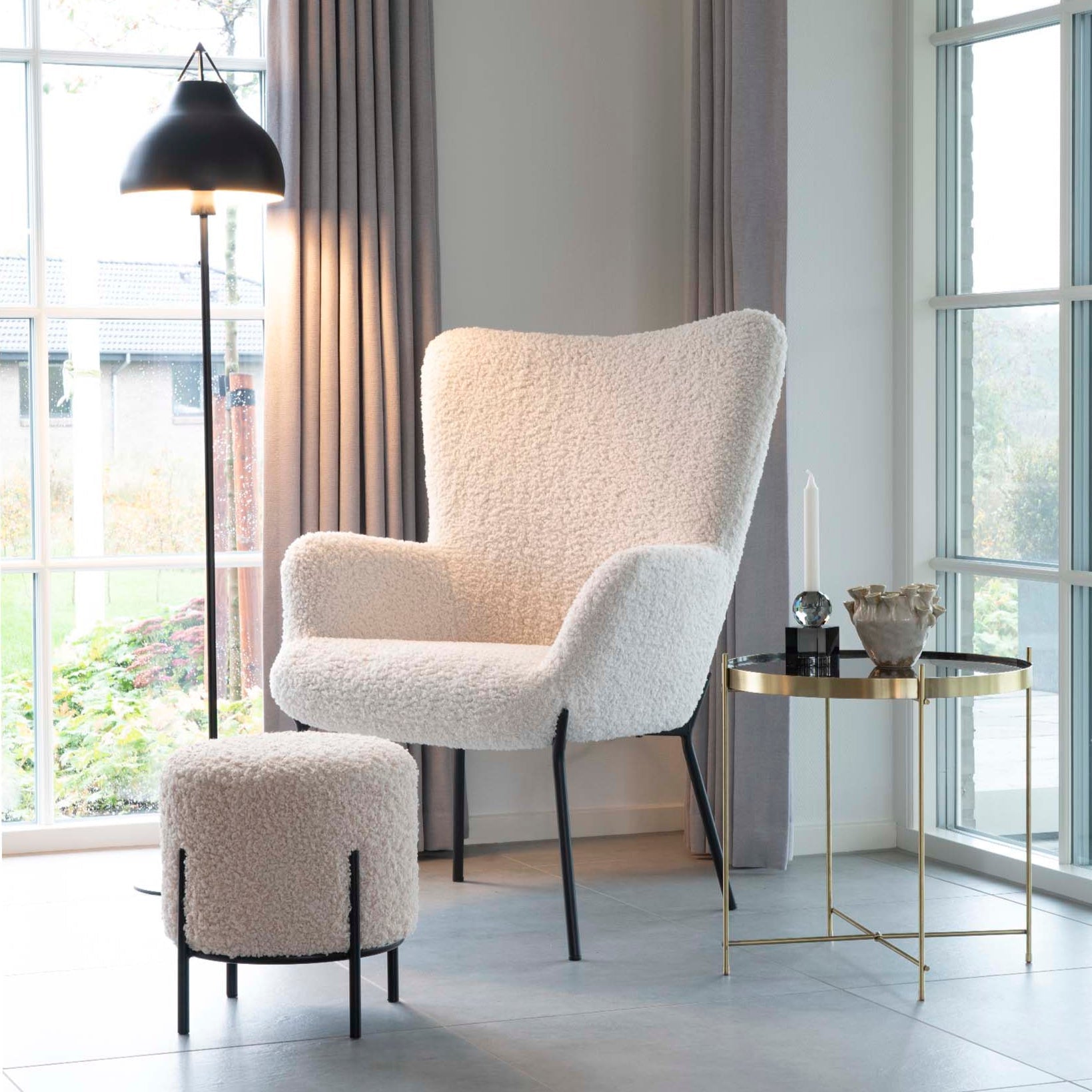 Pouf Alford Blanc