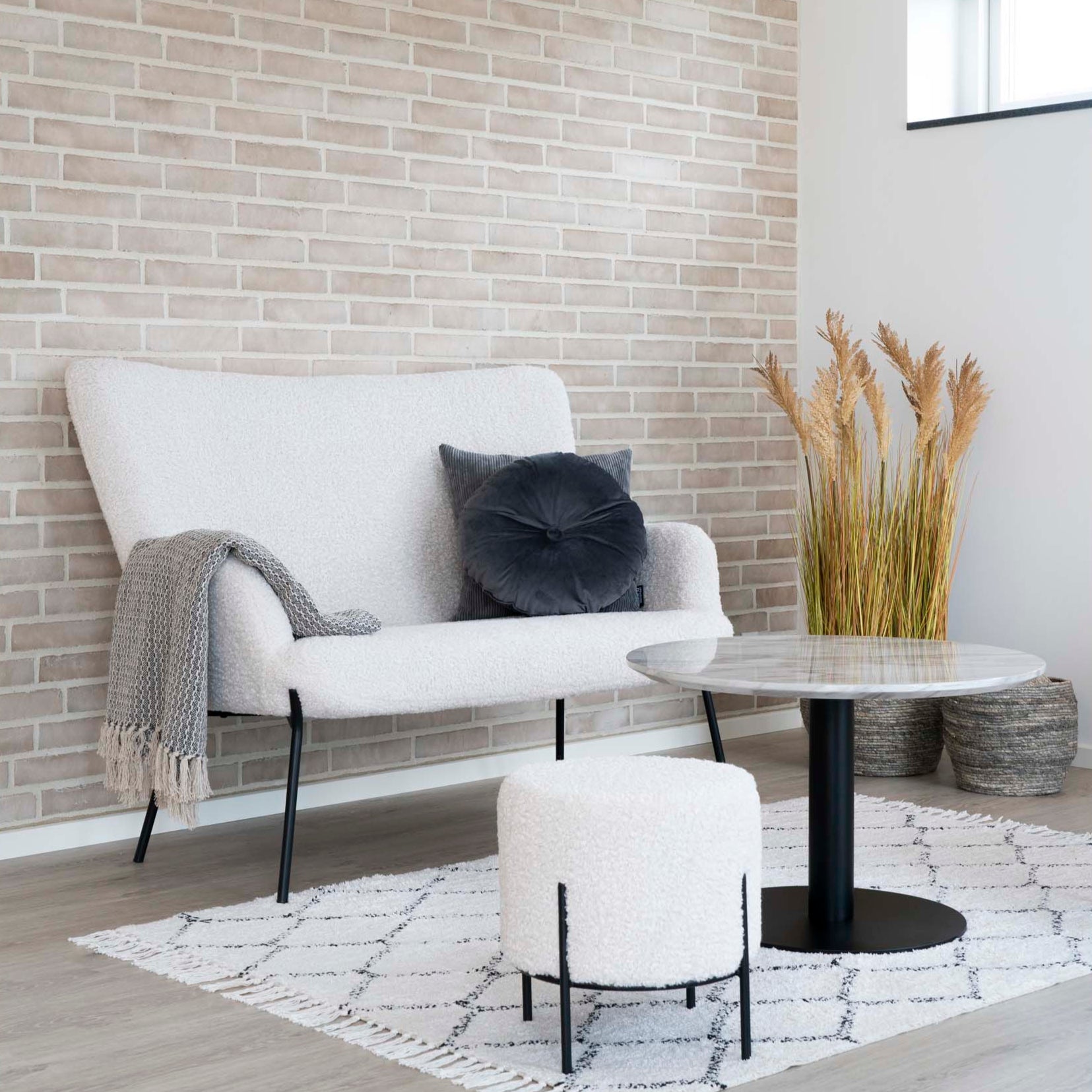 Pouf Alford Blanc