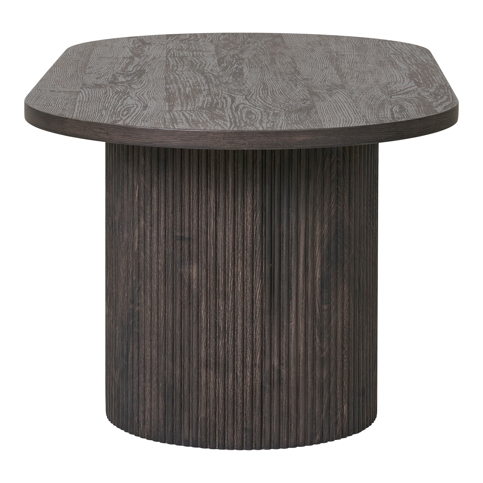 Table basse Boavista ovale brun foncé
