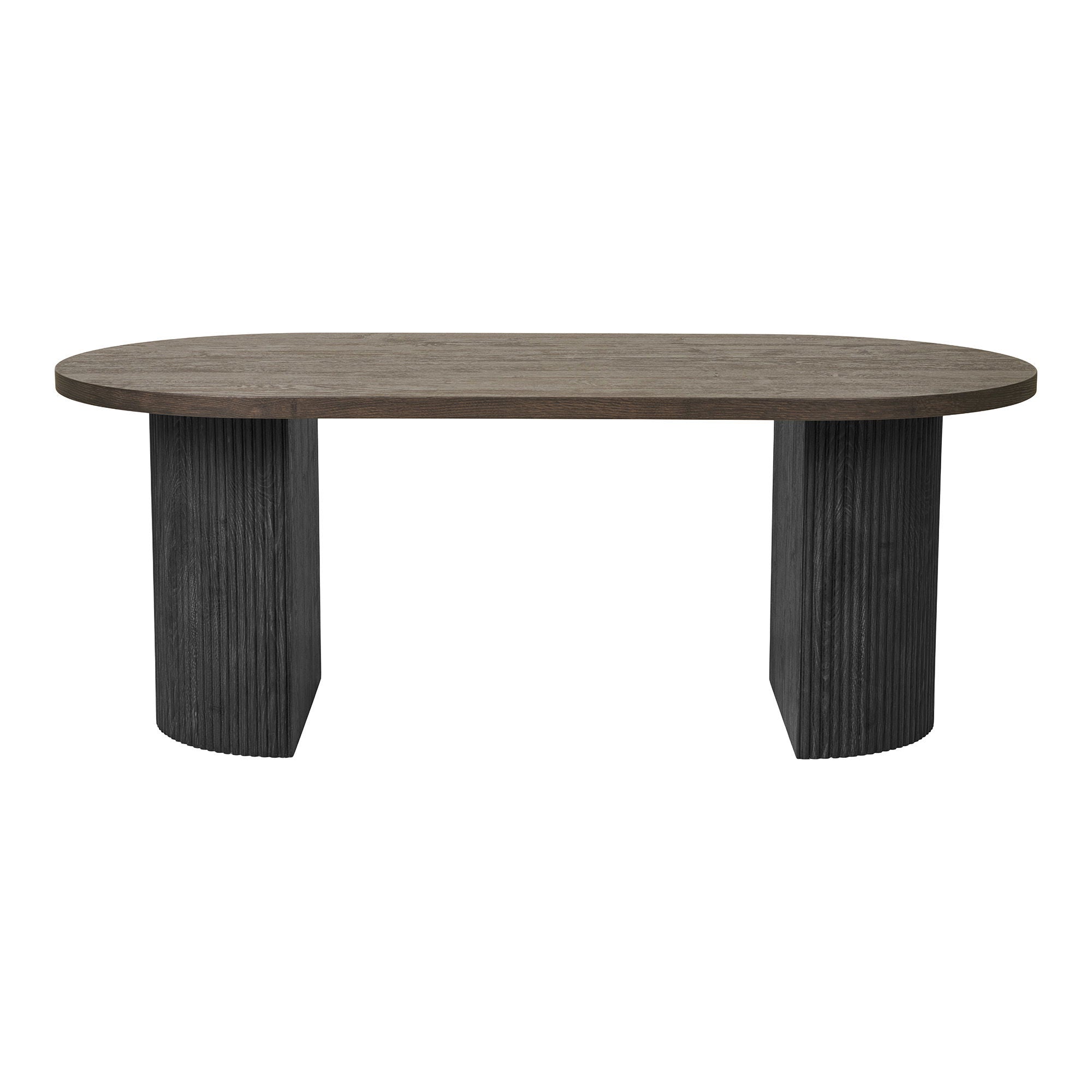 Table basse Boavista ovale brun foncé