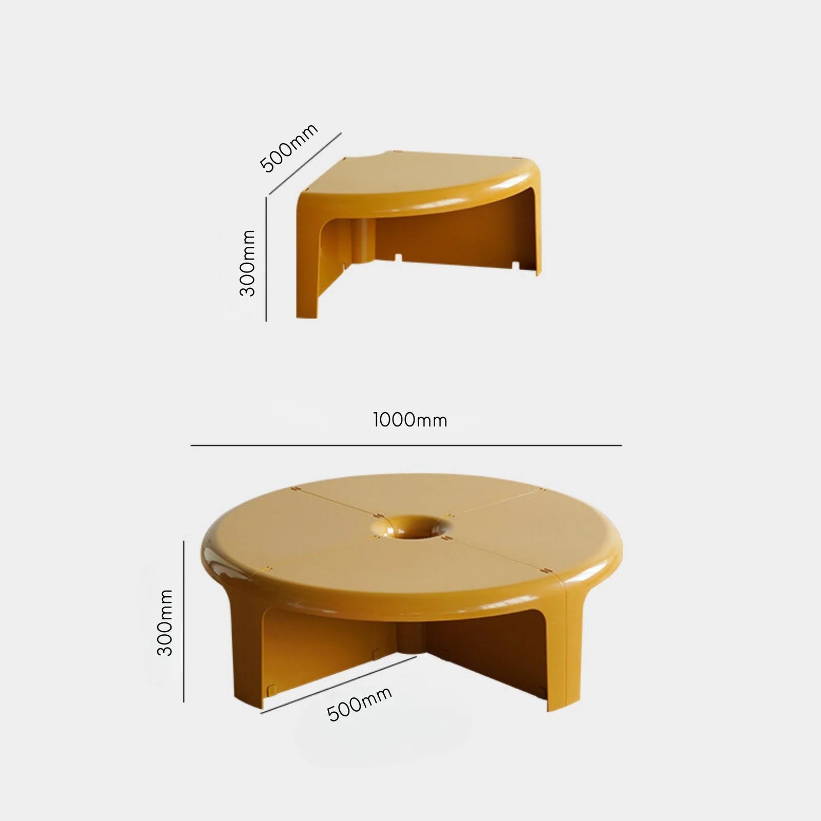 Runder modularer Designer-Couchtisch